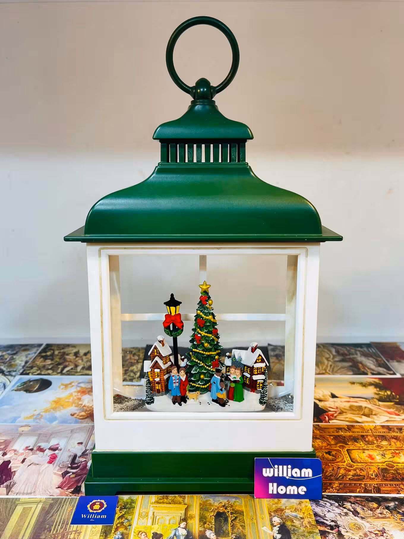 فانوس موزیکال دهکده کریسمس،سبز