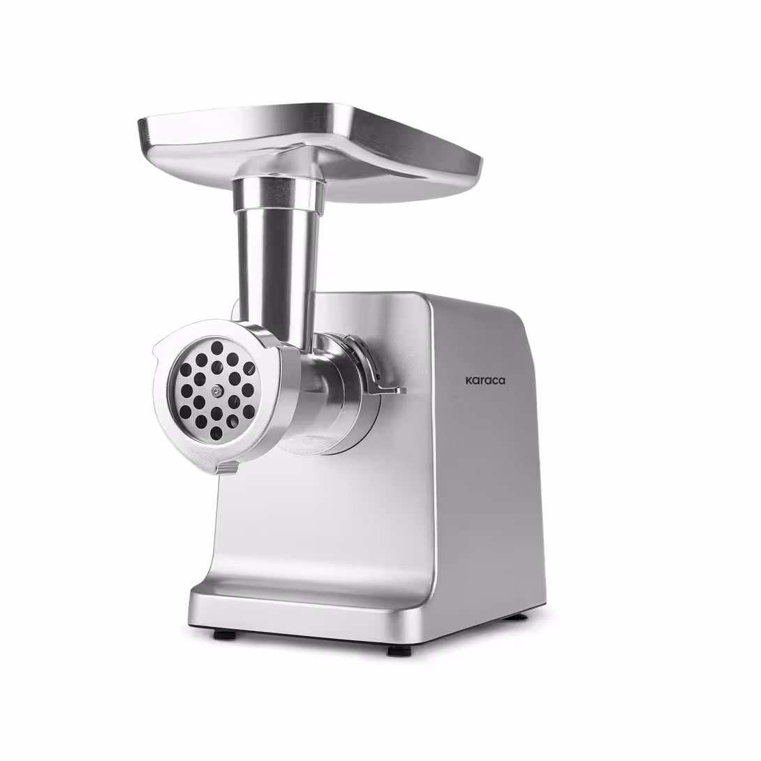 چرخ گوشت استیل Karaca ترکیه با سری‌های مخصوص تهیه سوسیس، سوجوک