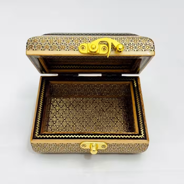 جعبه خاتم کاری مدل تمام خاتم تذهیب 10در12