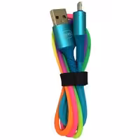 کابل شارژر و دیتا میکرو رنگین کمانی 1متری فست برزنتی Kaiser KA-M702