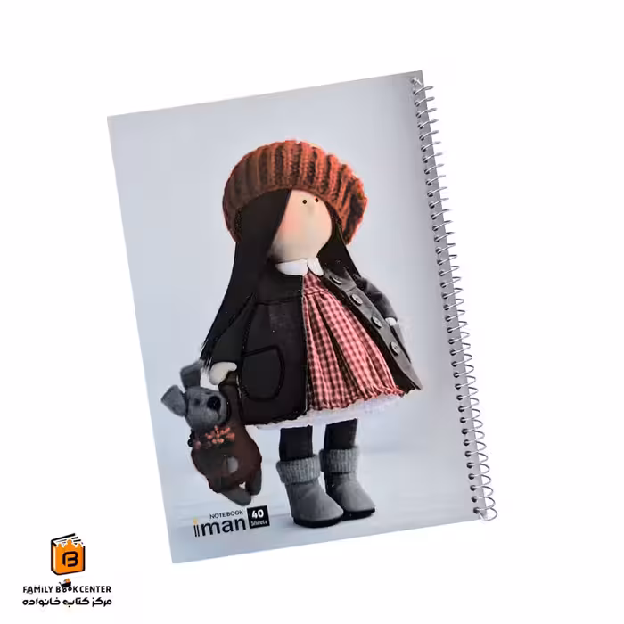 دفتر خط دار 40 برگ عروسکی ایمان (iman)
