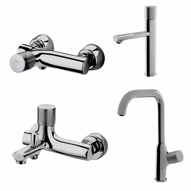 ست 4 تکه شیرآلات راسان مدل رناتا پلاس