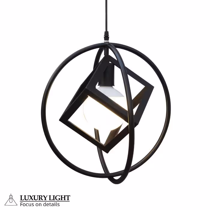 لوستر آویز مدرن 3733 کادر داخل مربع