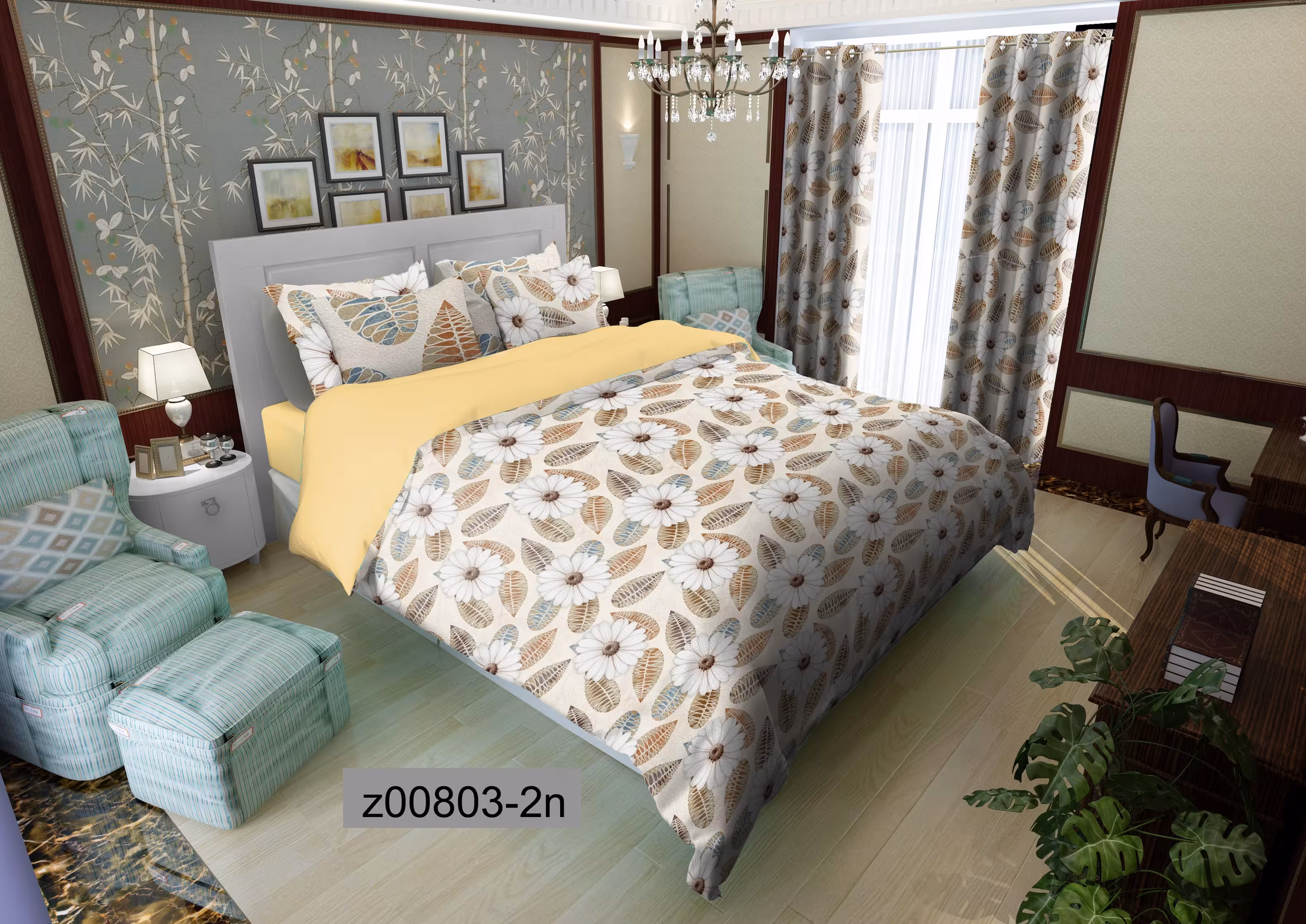لحاف روتختی تنسل سه بعدی (3D) کالای خواب متین کد 803