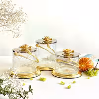 بانکه استیل و برنج کوچک طرح گل شقایق مدل 228123