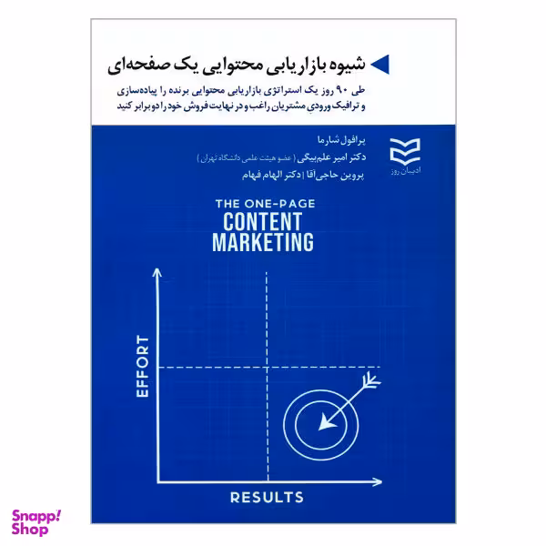 کتاب شیوه بازاریابی محتوایی یک صفحه ای اثر پرافول شارما انتشارات ادیبان روز