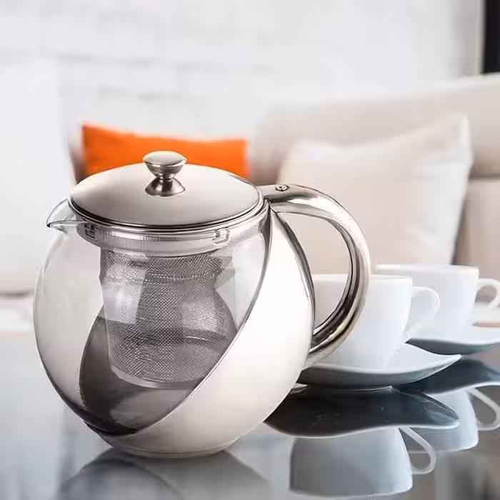 قوری دوجداره پیرکس_استیل