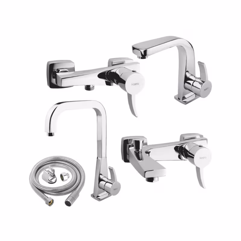 ست پنج تکه کسری مدل فیروزه (فیورنزو) کروم