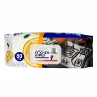 دستمال مرطوب آشپزخانه و سطوح با رایحه لیمو 80 عددی