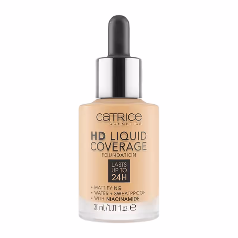 کرم پودر کاتریس Catrice مدل HD liquid coverage حجم 30ml