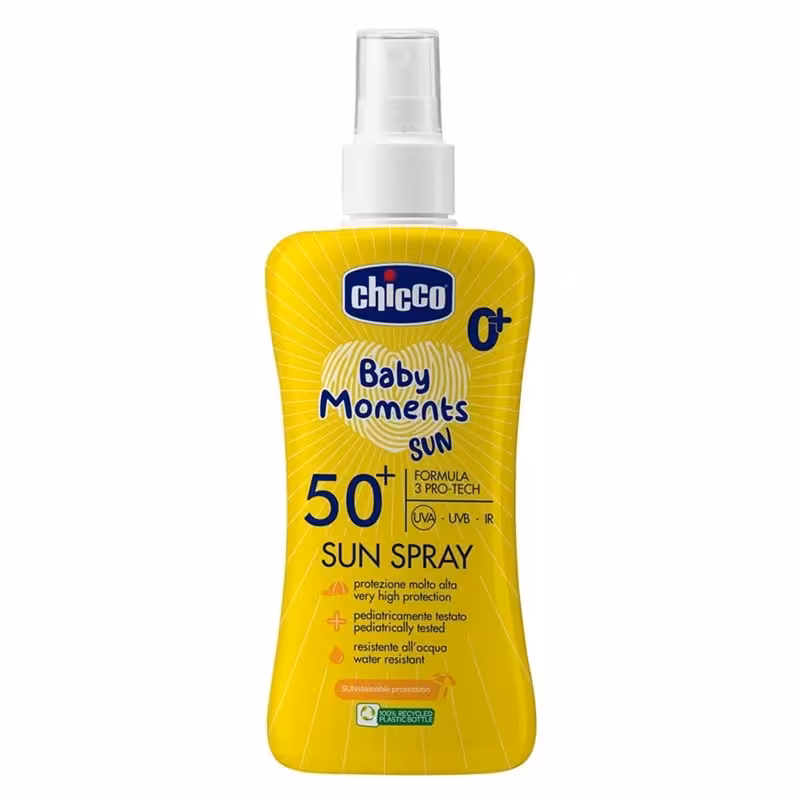 مشخصات، خرید و قیمت اسپری ضد آفتاب نوزاد SPF 50 چیکو 150 میل ⭐️ ویان مارکت