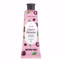 کرم طراوت بخش و مرطوب‌کننده دست حاوی عصاره شکوفه گیلاس ویت یو PETALS OF CHERRY BLOSSOM HAND CREAM 50ML WITH YOU