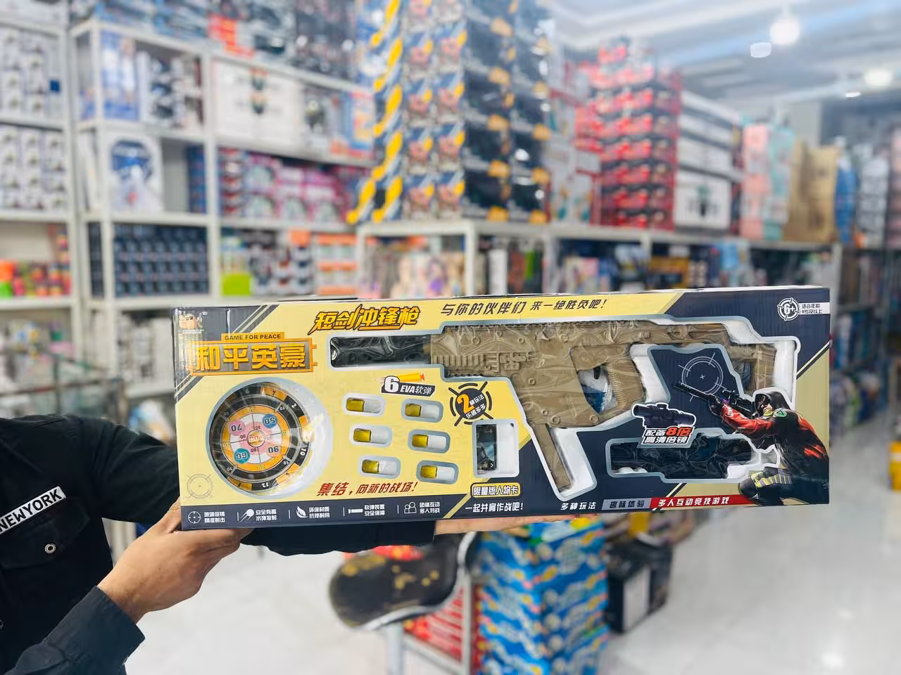 تفنگ تیر اسفنجی سیبل دار سایز بزرگ