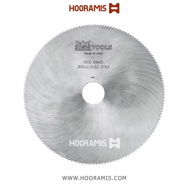 تیغ اره فولادی بزرگ 160 دندانه A شکل قطر 200 ضخامت 2 جهت برش زهوار uPVC برند کونیگ تولز Konig Tools ترکیه ساخت ایتالیا | کدرفرنس SG16 |