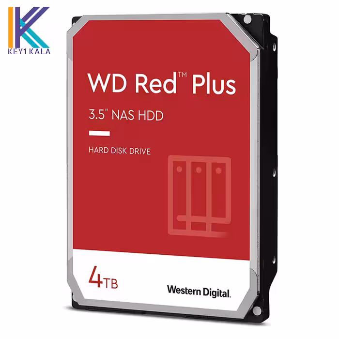 هارد دیسک اینترنال وسترن دیجیتال مدل RED PLUS ظرفیت 4 ترابایت