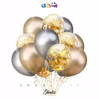 پک 15عددی نقره ای طلایی