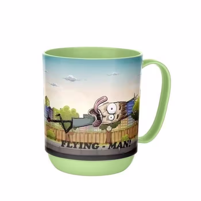 لیوان پلاستیکی دسته دار مدل Funny Cup برند تیتیز پلاستیک ترکیه در 4 طرح مختلف _ شناسه کالا : AP-9089