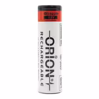 باتری لیتیوم یون 3.7v سایز 18650 سرتخت 2500mAh ضریب جریان 10C مارک ORION