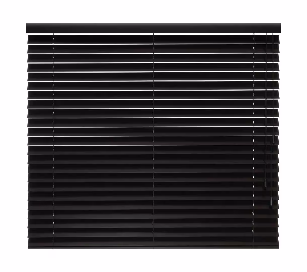 پرده کرکره ای چوبی مشکی 25 میلیمتری