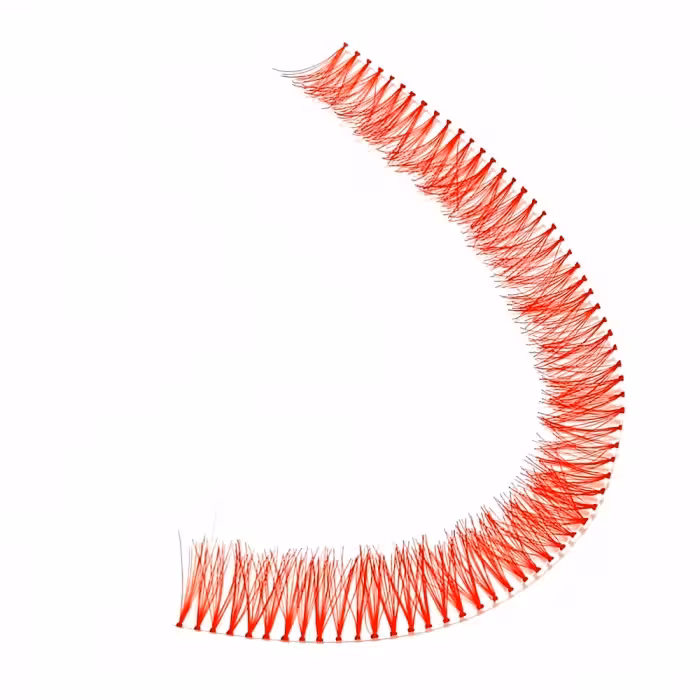 مژه ریلی رنگ قرمز سایز 14