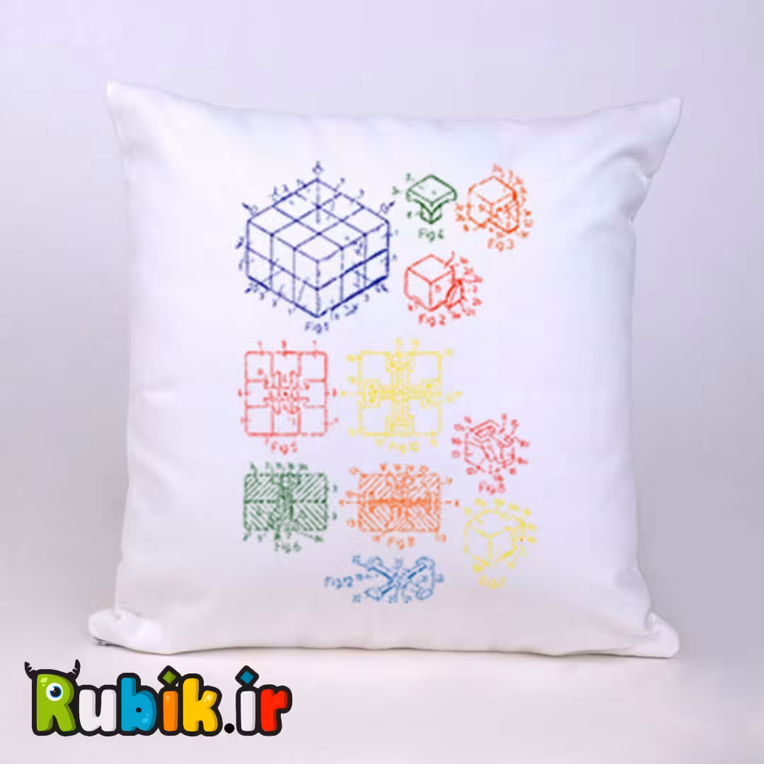 کوسن روبیک هندسه رنگی کد 55
