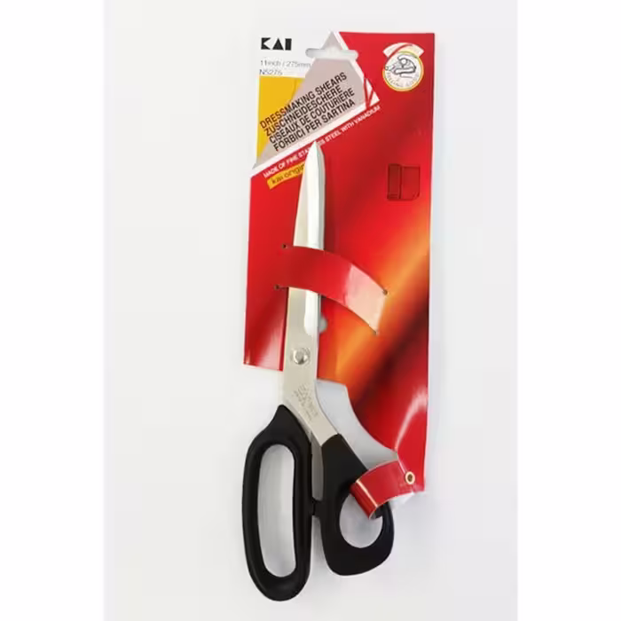 قیچی خیاطی حرفه‌ای کای Kai N-5275 KE – ساخت ژاپن | برش دقیق برای پارچه‌های ضخیم و چندلایه