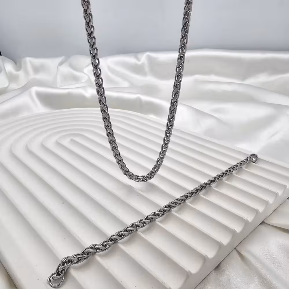 ست گردنبند و دستبند زنجیر اسپیگا