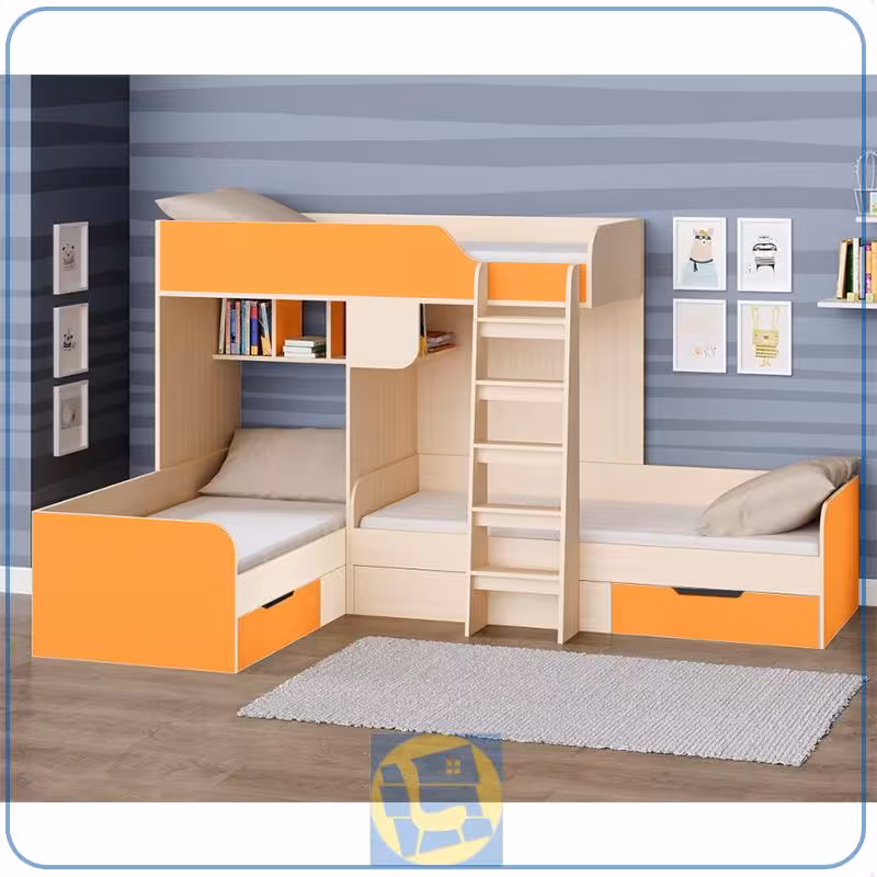 تخت خواب دو طبقه سه نفره TBJ173