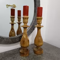 شمعدانی چوب خراطی