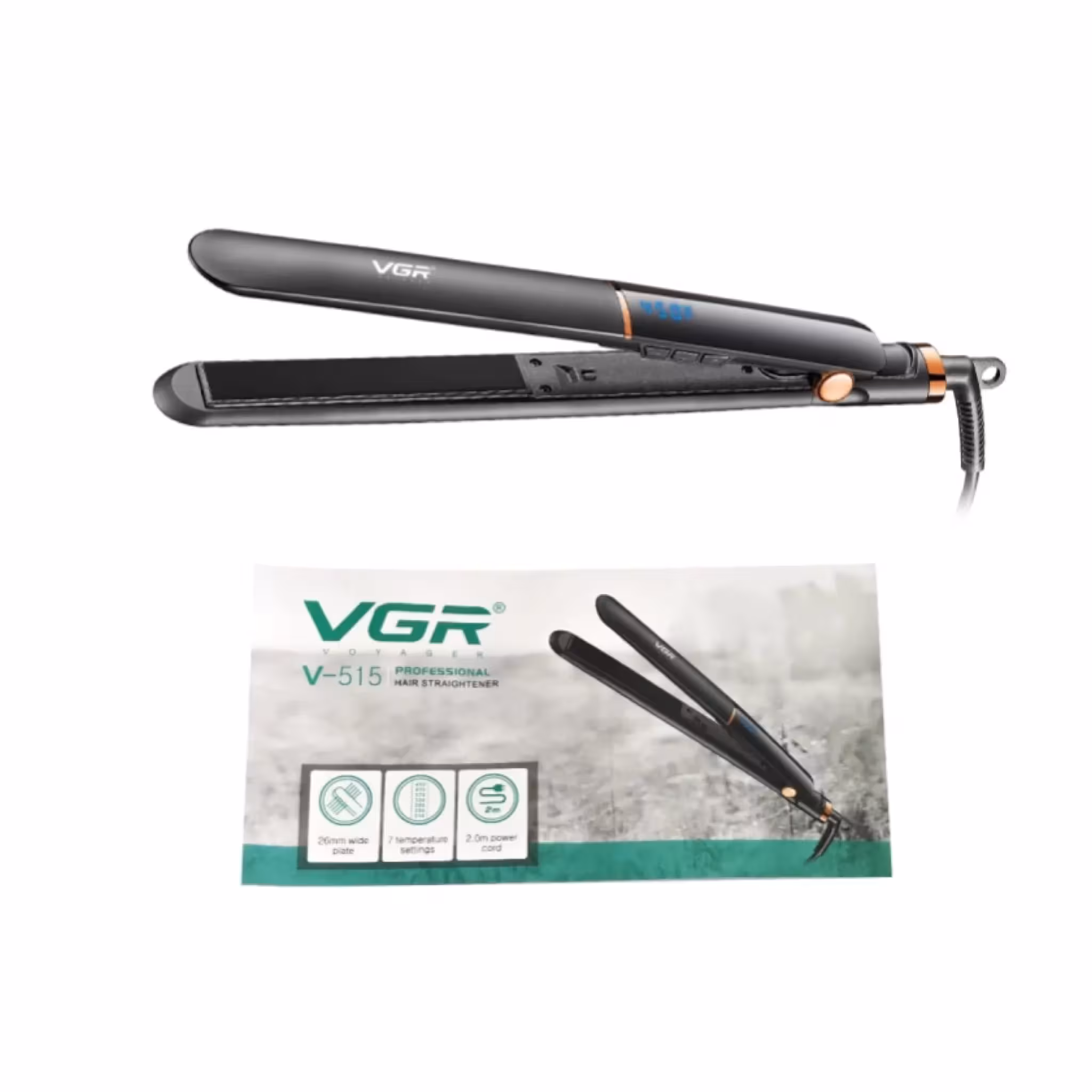 اتو و حالت دهنده ی مو وی جی ار مدل V-515