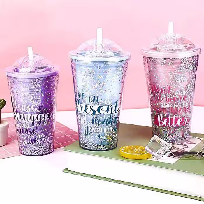 لیوان اسموتی نی دار اکلیلی shiny Cup ice