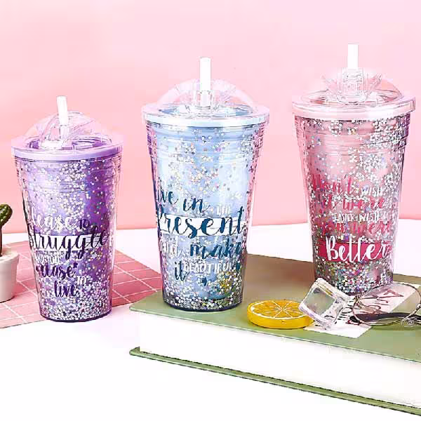 لیوان اسموتی نی دار اکلیلی shiny Cup ice