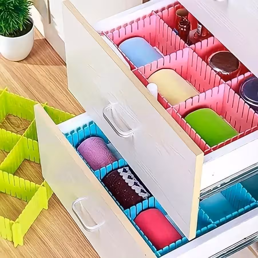 تقسیم کشو خشابی پلاستیکی سفید،صورتی،طوسی