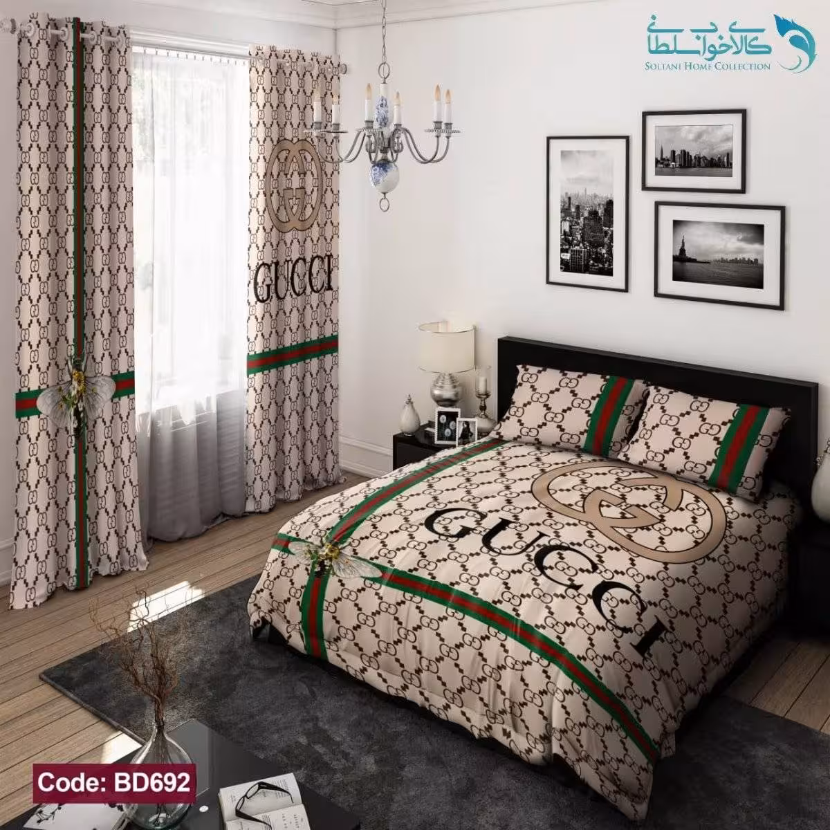 روتختی طرح GUCCI دو نفره کد BD692