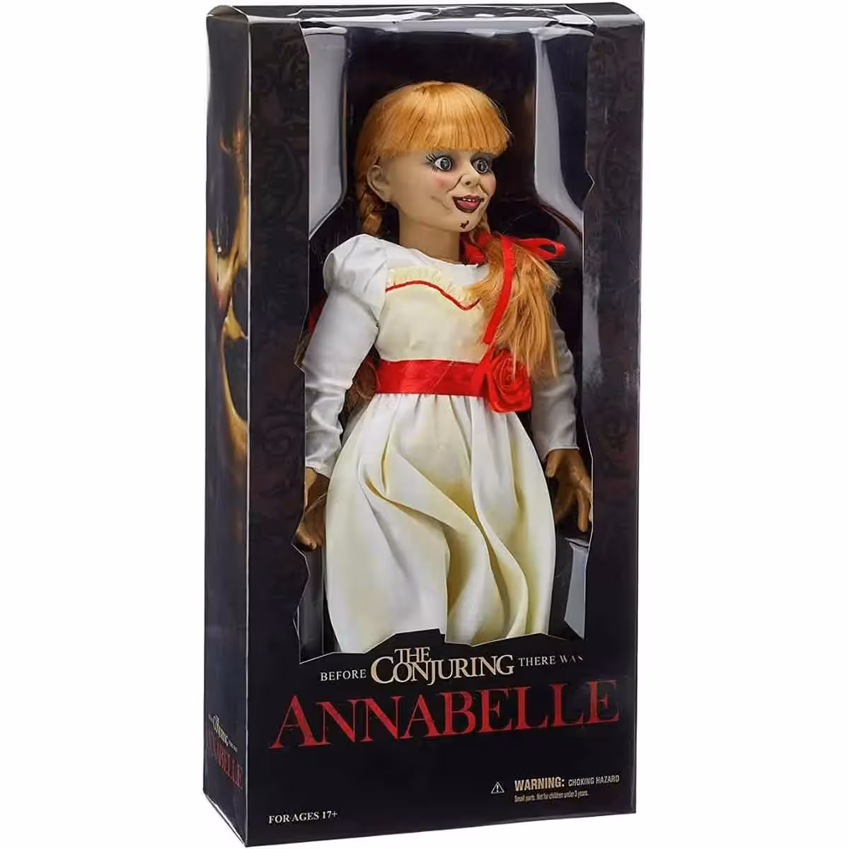 عروسک آنابل Annabelle Doll از مجموعه فیلم کانجورینگ برند Mezco ارتفاع 50 سانتی متر