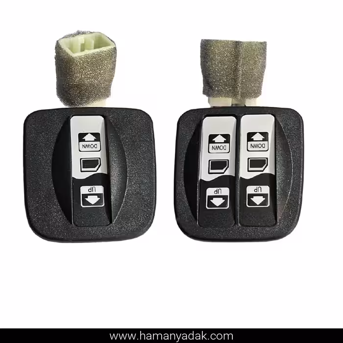 کلید شیشه بالابر لمسی پراید 131 و 132 جفتی برند فراسلی (کد FR 1961 , FR 1962)