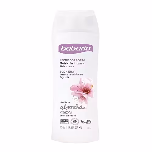 باباریا شیر بدن روغن بادام شیرین مناسب پوست خشک و دهیدراته 400 میل Babaria Sweet Almond Oil Body Milk