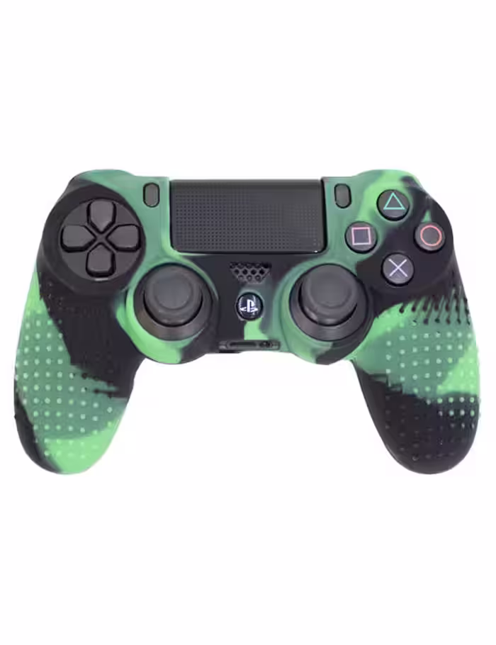 روکش محافظ آج‌دار دسته PS4 سبز مشکی کد 2