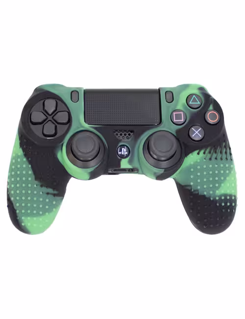 روکش محافظ آج‌دار دسته PS4 سبز مشکی کد 2