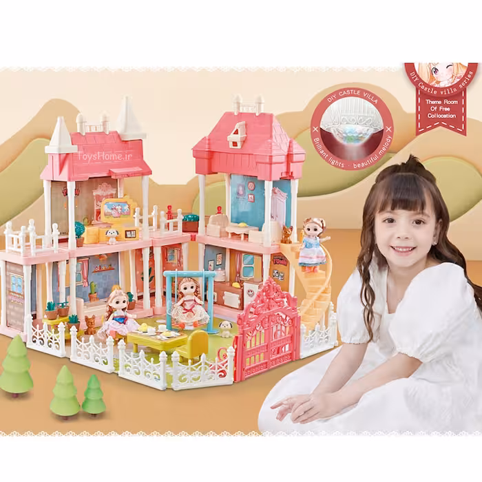 قصر عروسکی به همراه لوازم و اکسسوری 6677DIE CASTLE VILLA TOYS