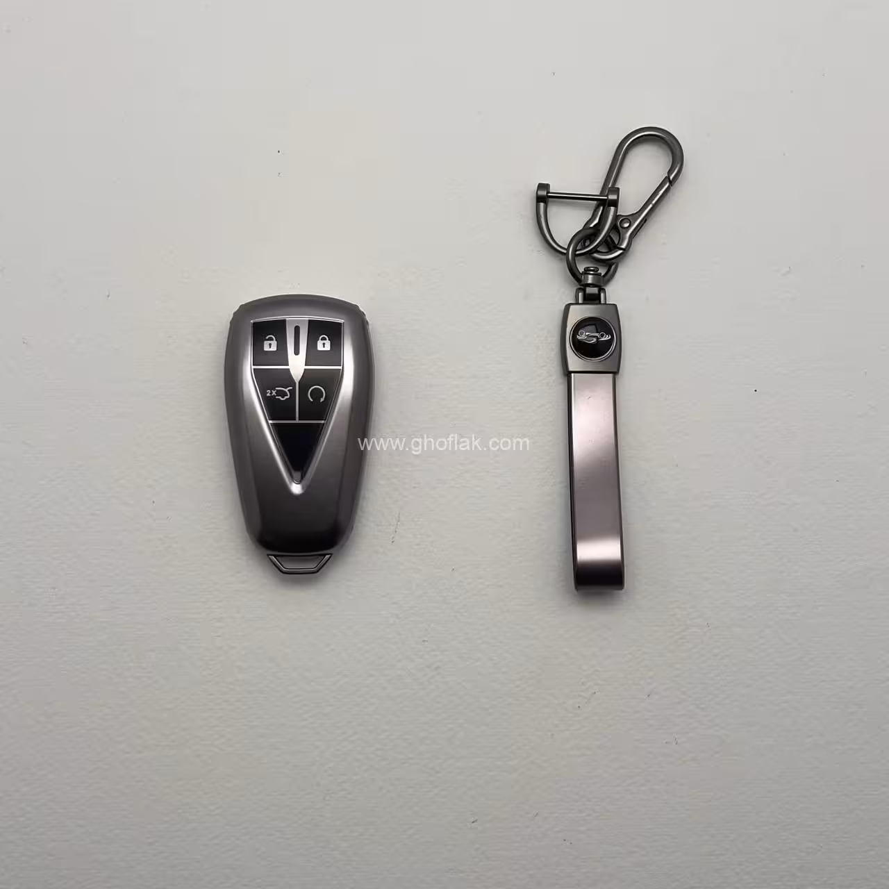 کاور ریموت چانگان کیلس چهار دکمه طرح متالیک با بند ست