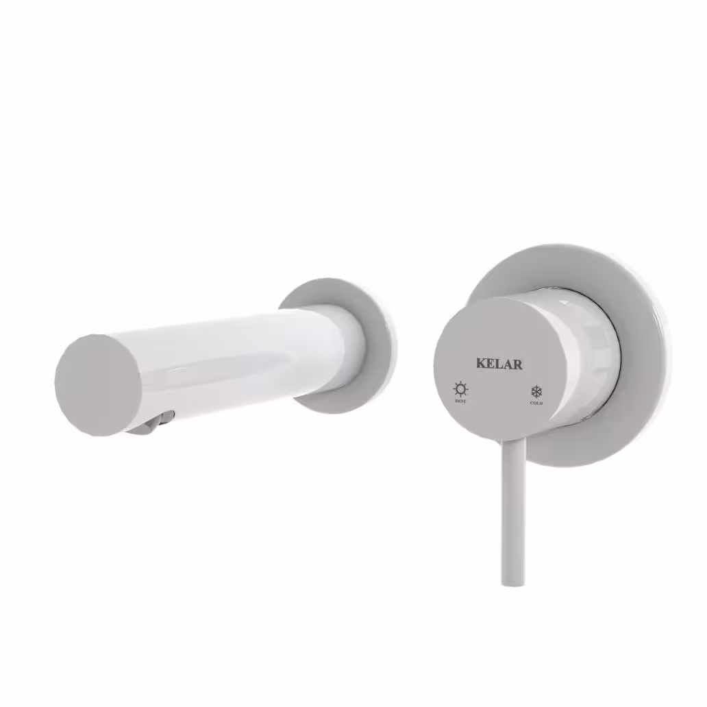 شیر روشویی توکار لاکچری کلار مدل فلور سفید