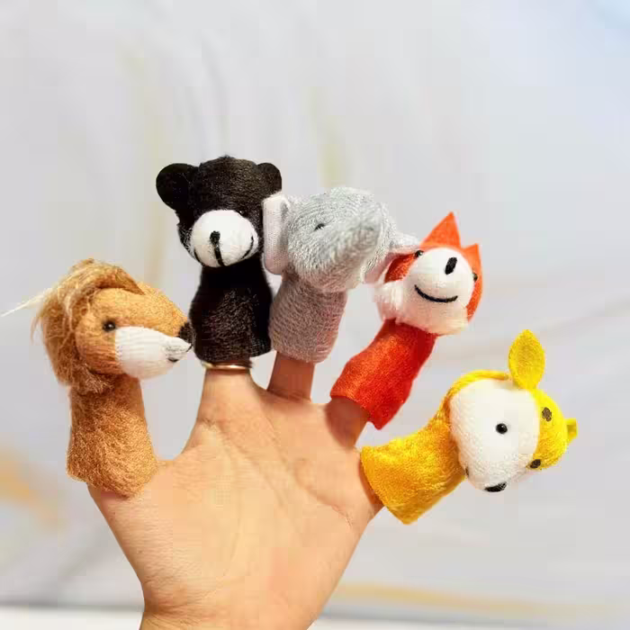 عروسک انگشتی پارچه ای حیوانات جنگل