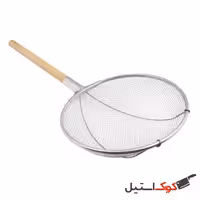 توری استیل دسته چوبی صاف سایز 32