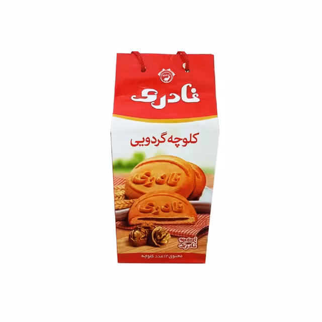 کلوچه گردویی نادری بسته 12 عددی 600 گرمی