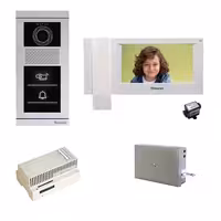 مجموعه دربازکن تصویری سیماران مدل 73M-VFBT1 یک طبقه کارتی به همراه محافظ ولتاژ مانیتور