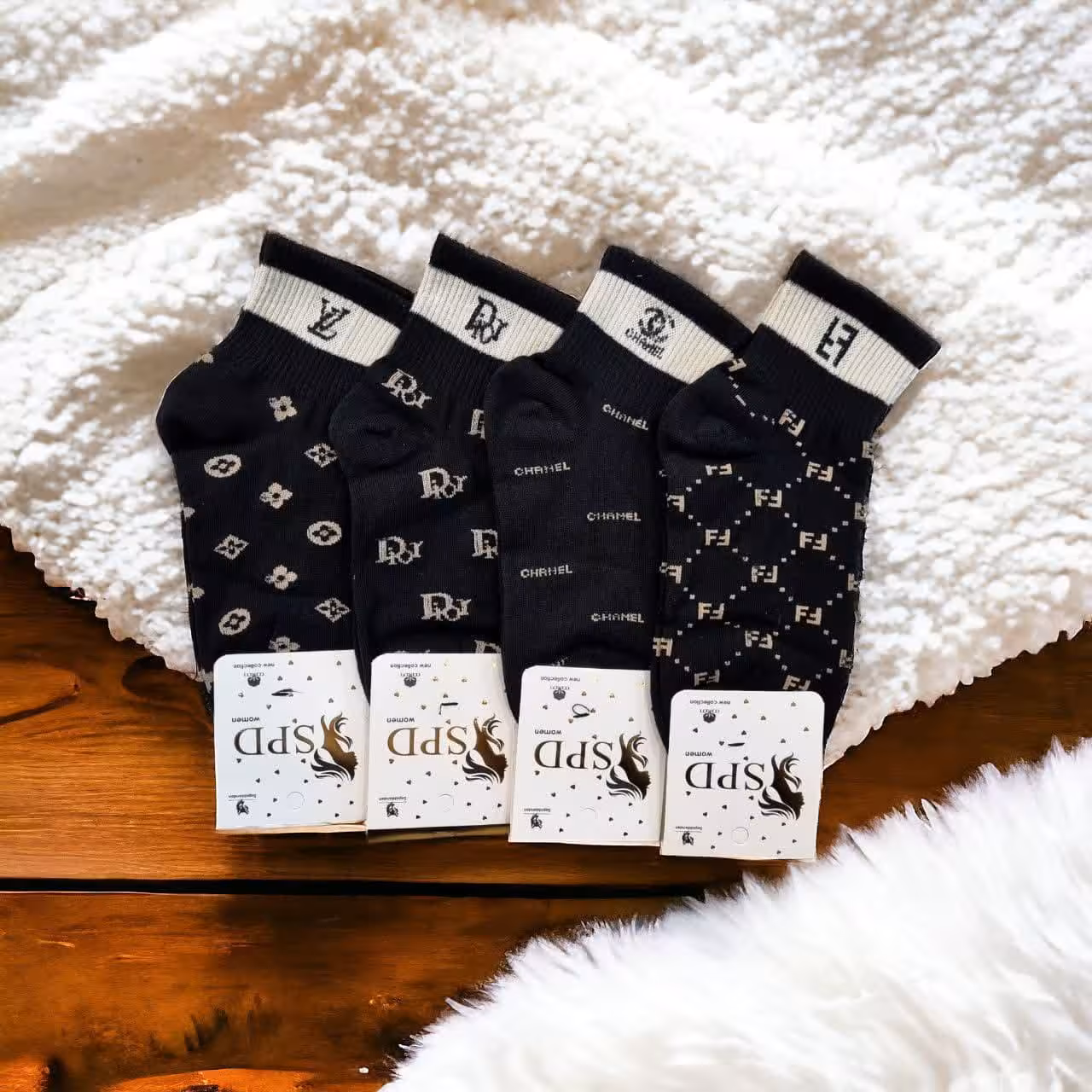 جوراب نیم ساق اسپورت برند مشکی