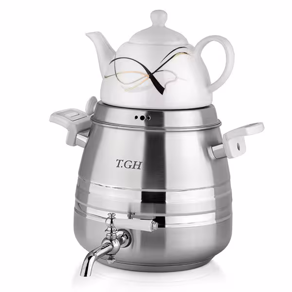 کتری قوری قیطاسی  5.5 لیتری مدل 6020 کف چدن