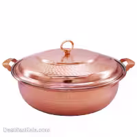 ماهیتابه درب دار مسی زنجان سایز 5 کد PA-36