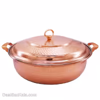 ماهیتابه درب دار مسی زنجان سایز 5 کد PA-36